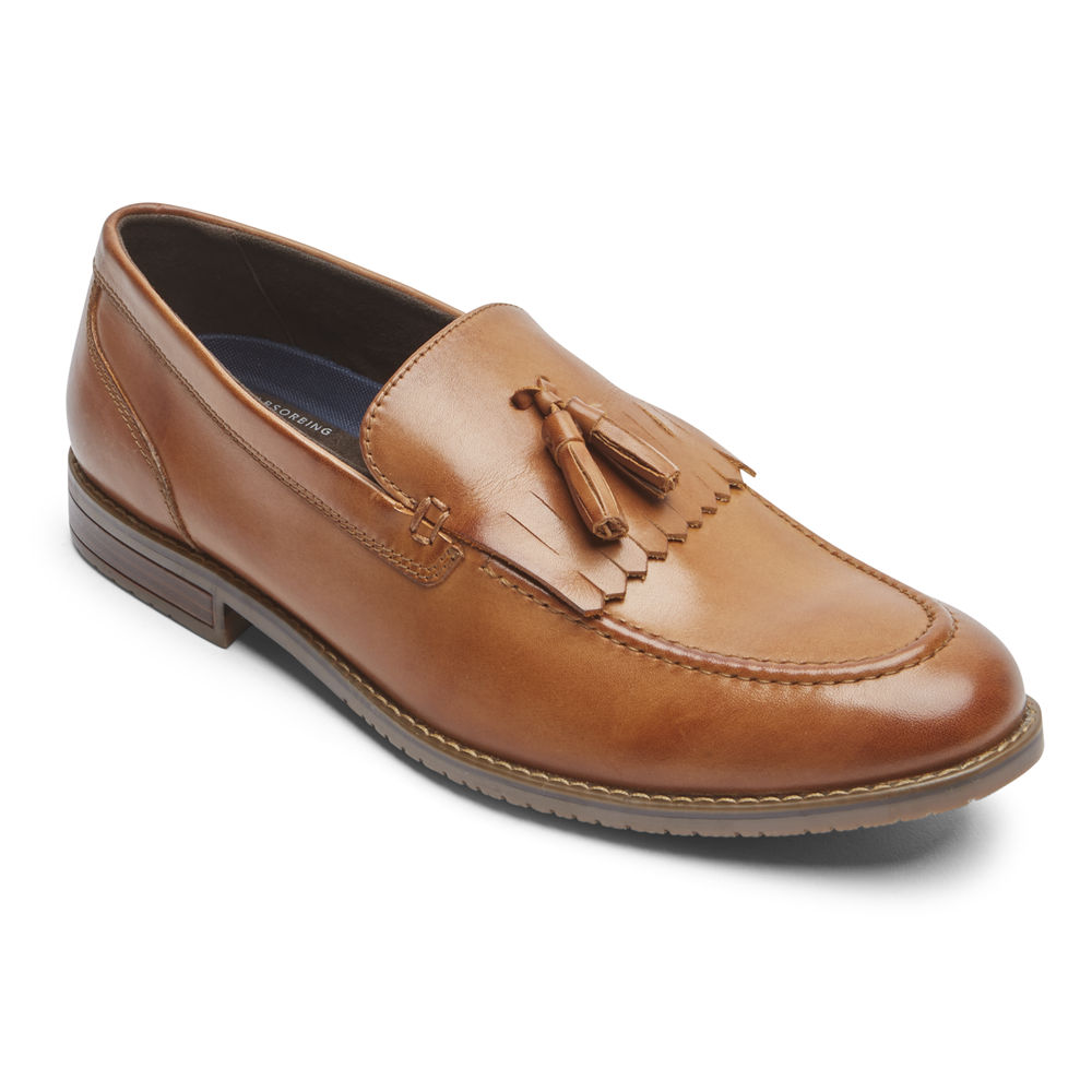 Rockport Singapore Mens Loafers - Style Purpose 3 Tassel Brown - CH6721958